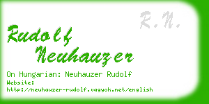 rudolf neuhauzer business card